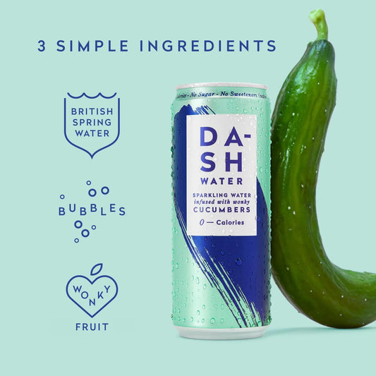DASH Cucumber & Mint Infused Sparkling Water 12 x 330ml