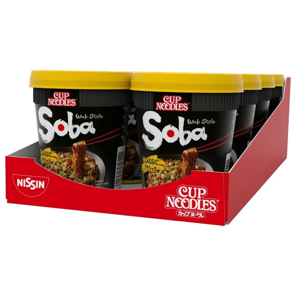 Nissin Soba Classic Instant Noodle Pot (8 x pack)