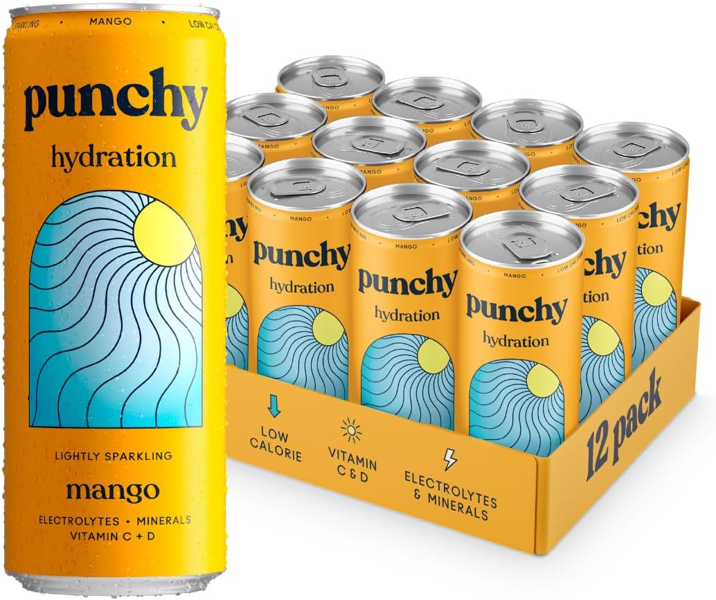 Punchy Mango Electrolyte Sparkling Vitamin Drink - 12 x 330ml