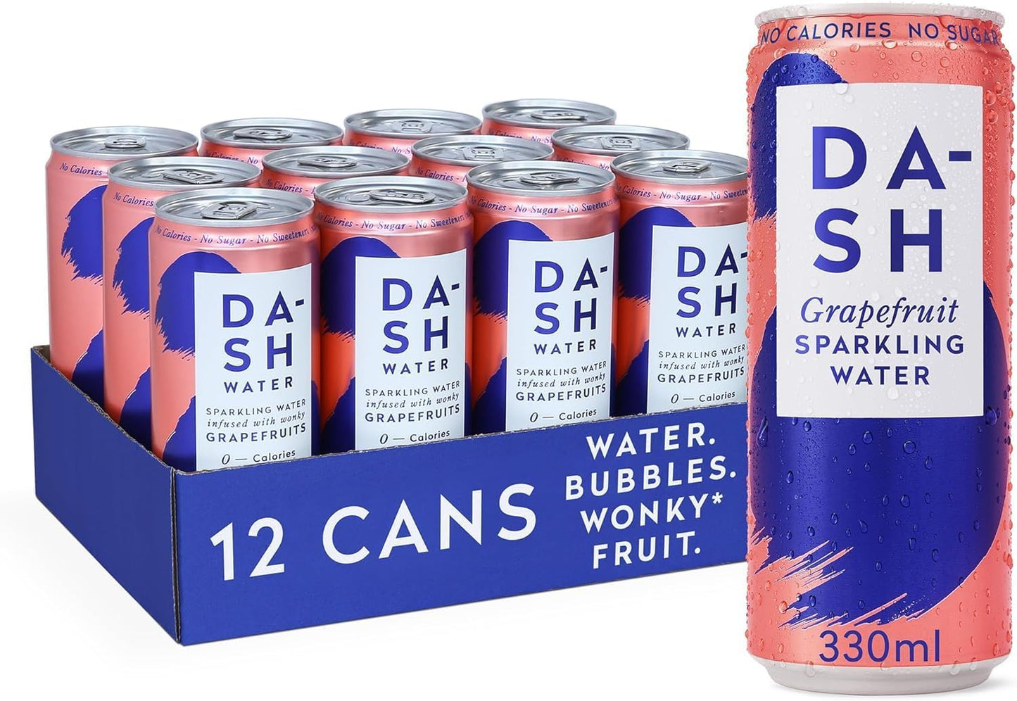 DASH Grapefruit Infused Sparkling Water 12 x 330ml