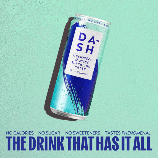 DASH Cucumber Infused Sparkling Water 12x330ml