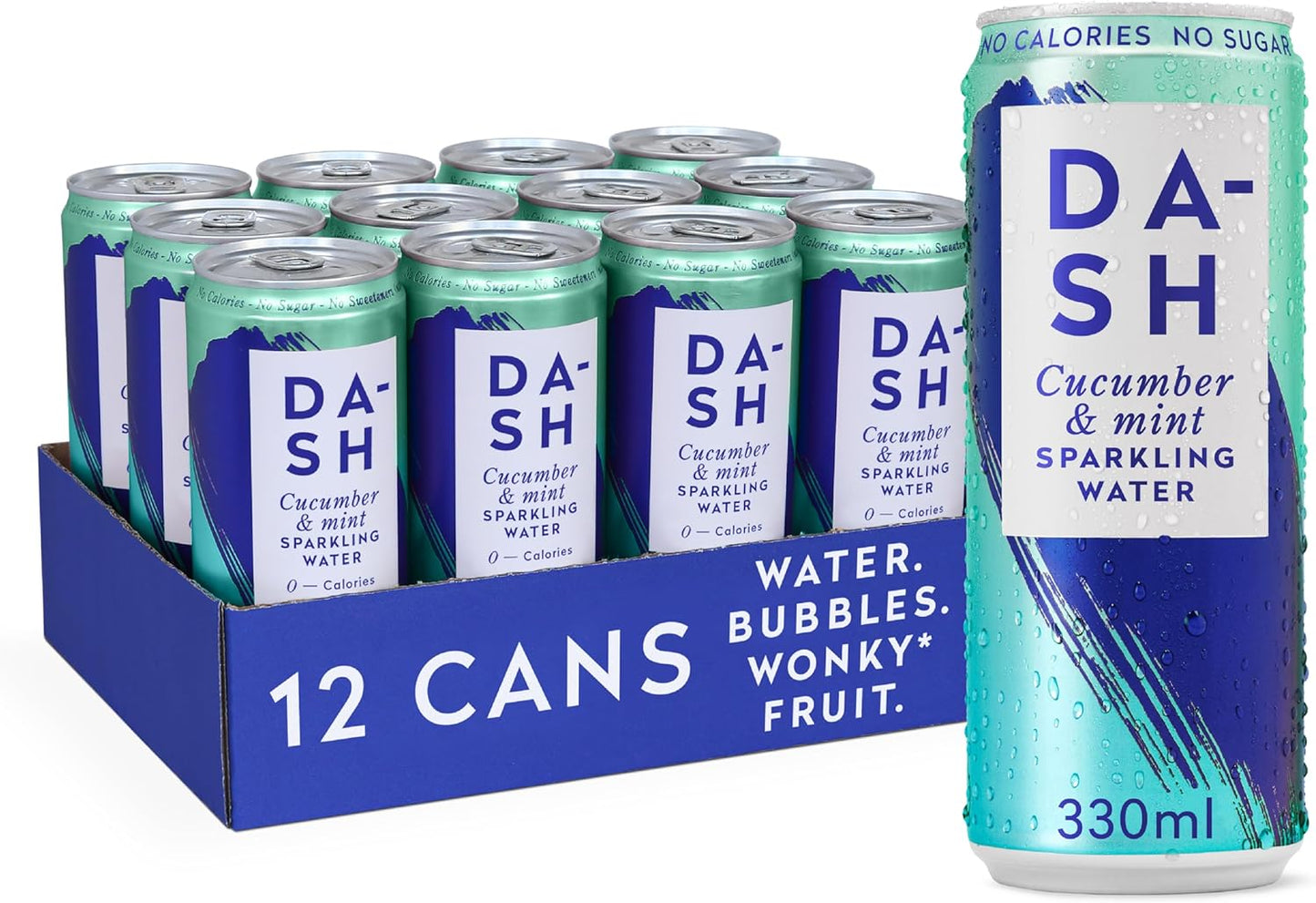 DASH Cucumber & Mint Infused Sparkling Water 12 x 330ml