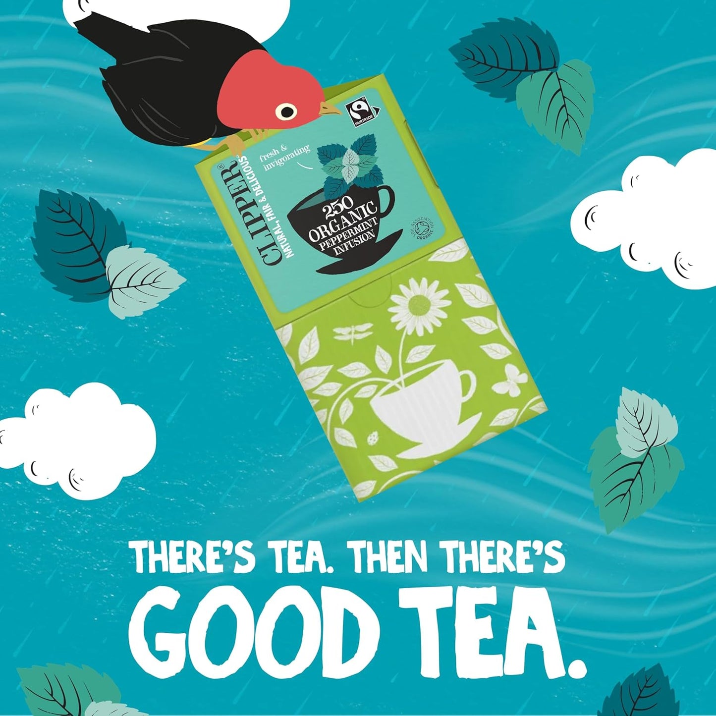 Clipper Peppermint Tea Bags - 250 Individually Wrapped