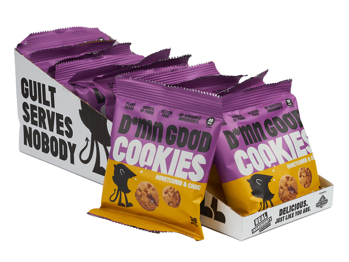 DAMN GOOD Cookies Honeycomb & Choc (12 x 38g)