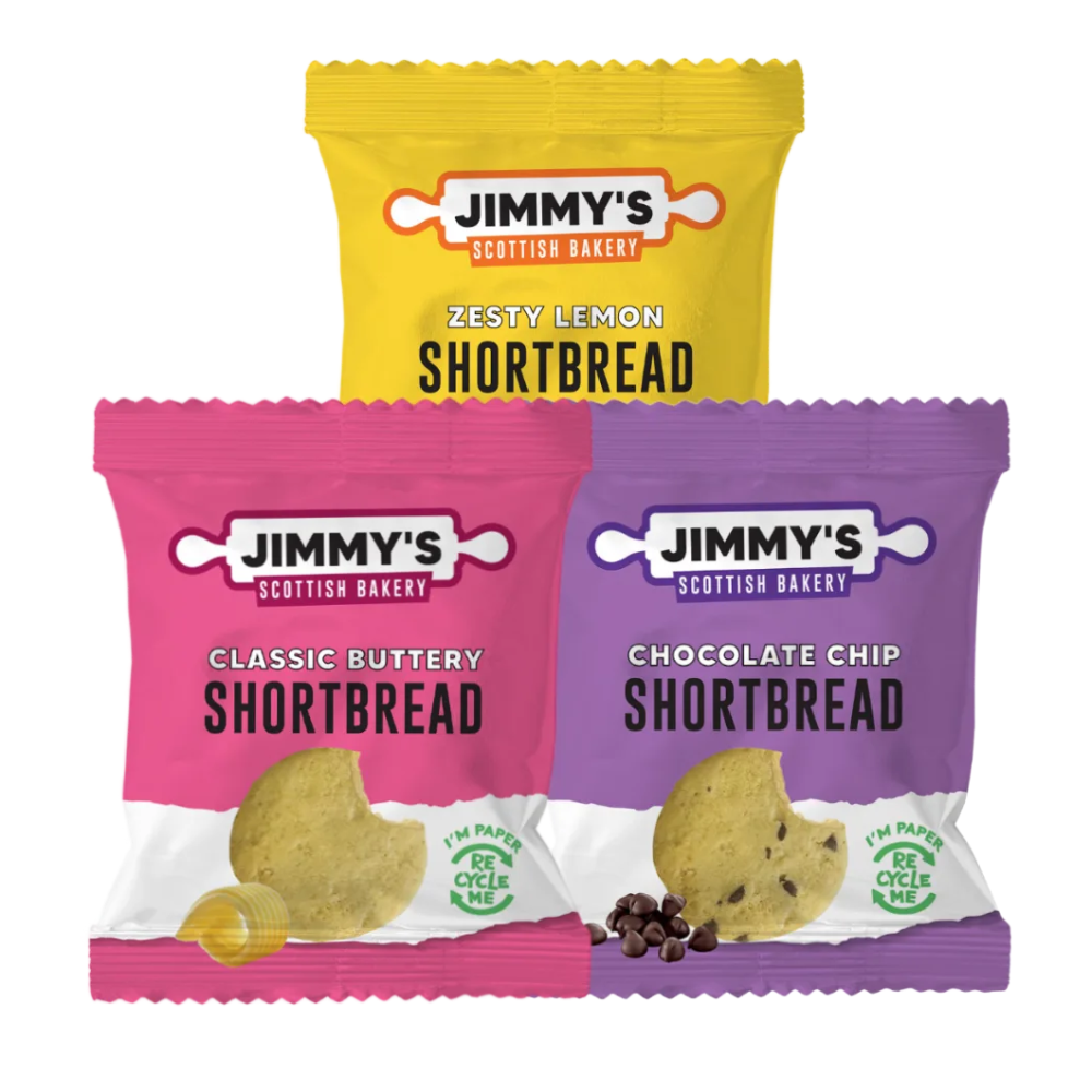 JIMMY'S Mixed Shortbread Meeting Room Biscuits - 48 x 25g