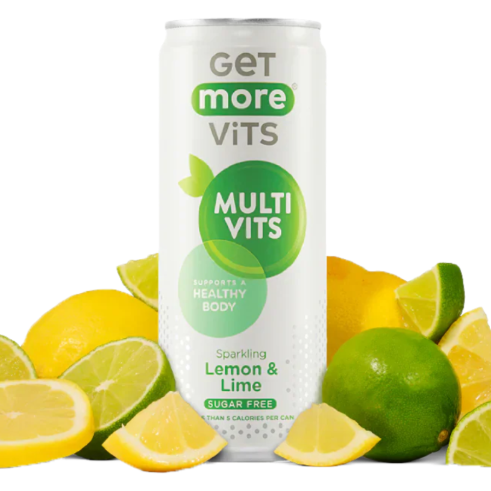 Get More Vits Lemon & Lime Multivits Cans 12 x 330ml
