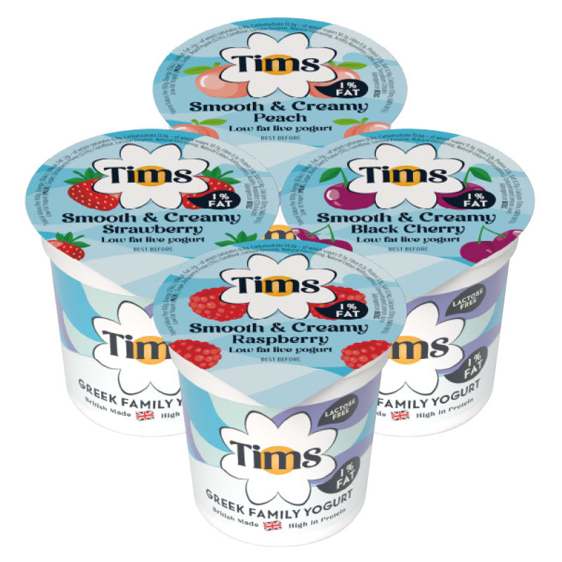 Tims Dairy Mixed Fruit 1% Low Fat Yogurt (12 x 125g)