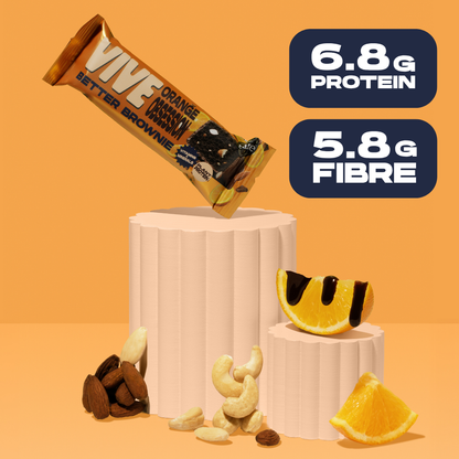 Vive Better Brownies: Orange Obsession, Creamy Coconut, Cherry Bakewell & Berry Bliss - 15 Bars