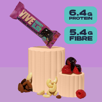 Vive Better Brownies: Orange Obsession, Creamy Coconut, Cherry Bakewell & Berry Bliss - 15 Bars