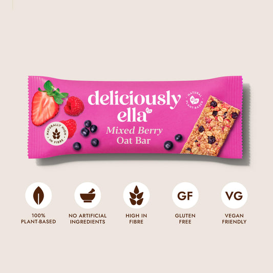 Deliciously Ella Mixed Berry Oat Bars 16 x 50g