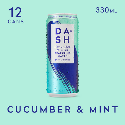 DASH Cucumber & Mint Infused Sparkling Water 12 x 330ml