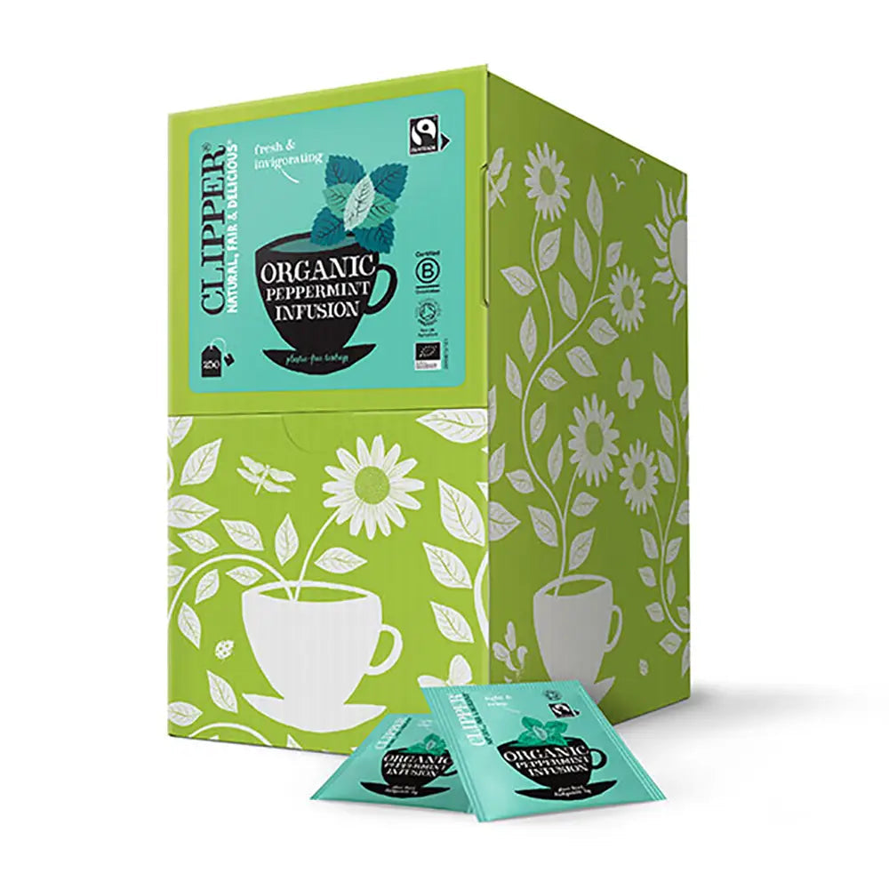 Clipper Peppermint Tea Bags - 250 Individually Wrapped