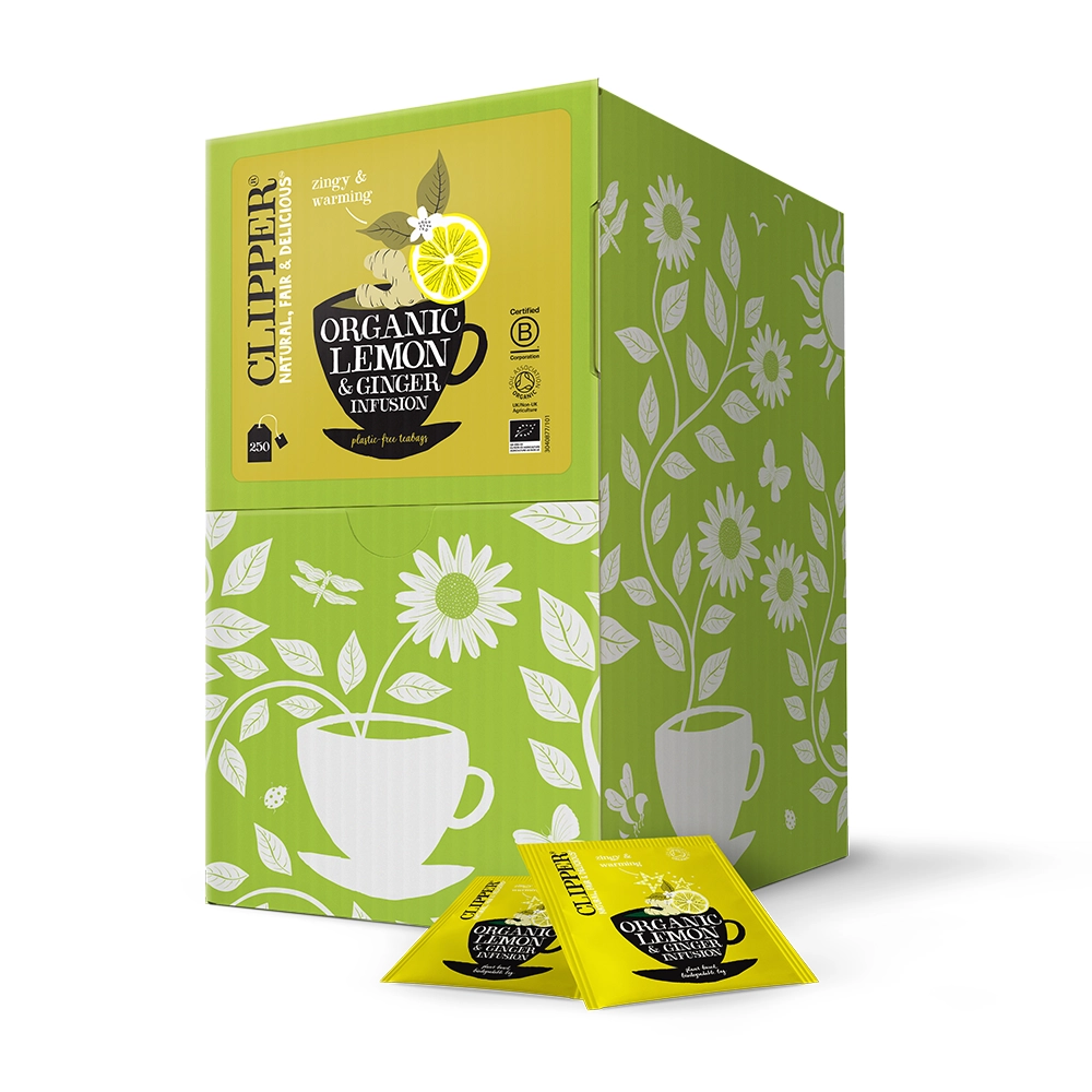 Clipper Lemon & Ginger Tea Bags | 250 Individually Wrapped