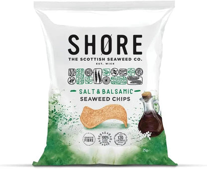 Shore Salt & Balsamic Seaweed Crisps (14 x 25g)