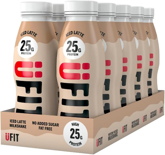 UFIT High 25g Protein Shake - Iced Latte Flavour 10 x 330ml