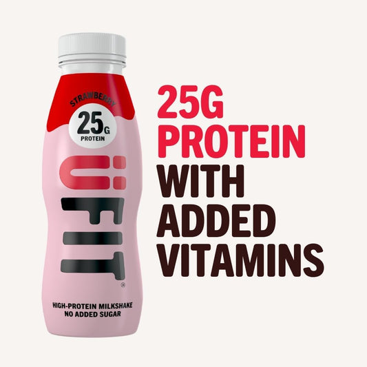 UFIT High 25g Protein Shake - Strawberry Flavour 10 x 330ml