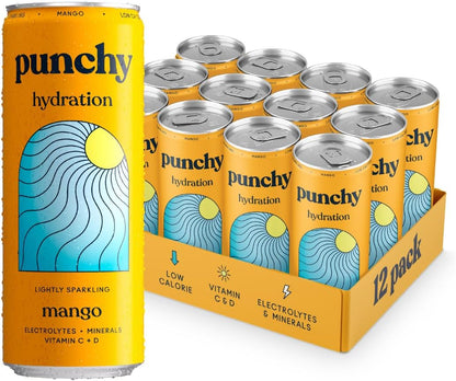 Punchy Mango Electrolyte Sparkling Vitamin Drink - 12 x 330ml