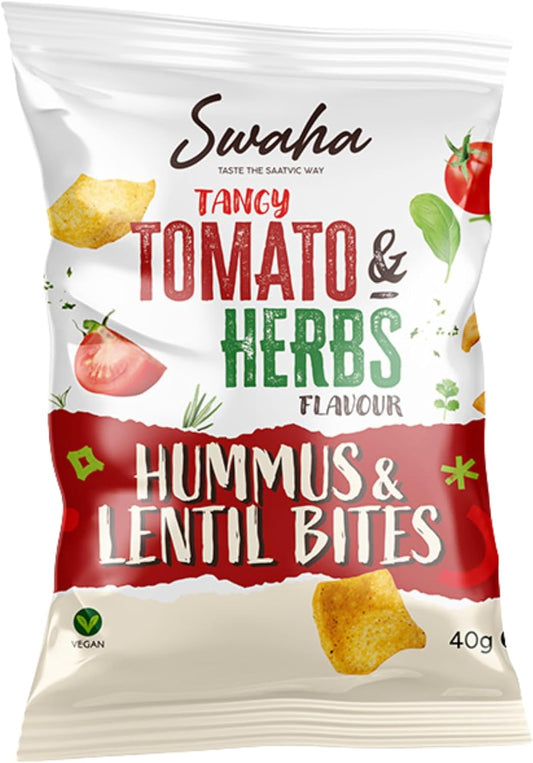 Swaha Lentil Hummus Bites Tomato & Herb 24 x 40g