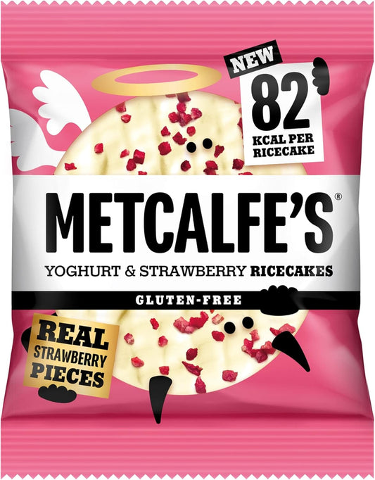 Metcalfe's Yoghurt & Strawberry Rice Cakes 12x34g