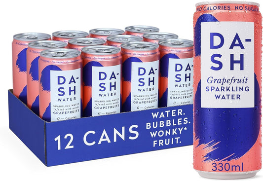 DASH Grapefruit Infused Sparkling Water 12x330ml