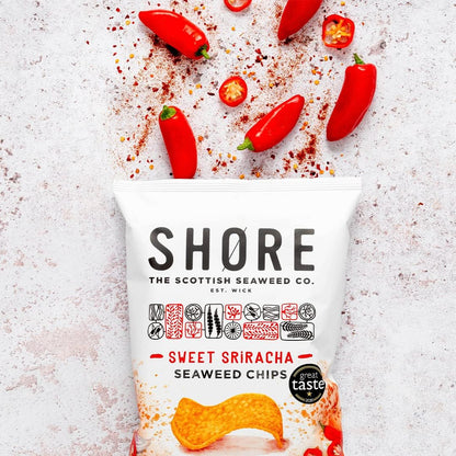 Shore Sweet Sriracha Seaweed Crisps (14 x 25g)