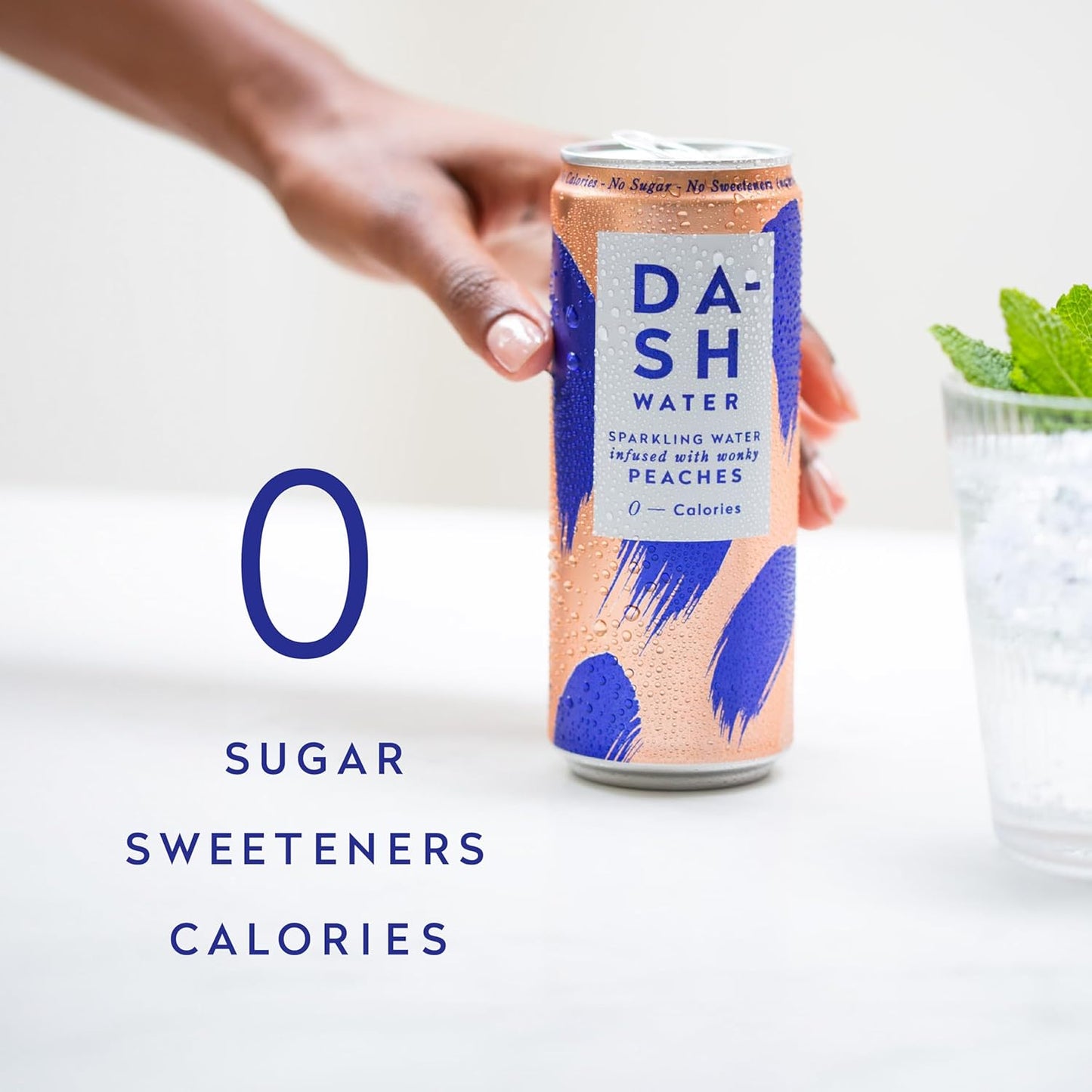 DASH Peach Infused Sparkling Water 12x330ml