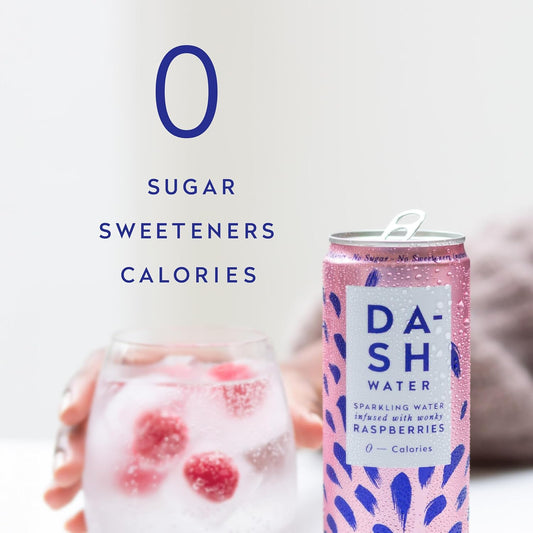 DASH Raspberry Infused Sparkling Water 12x330ml