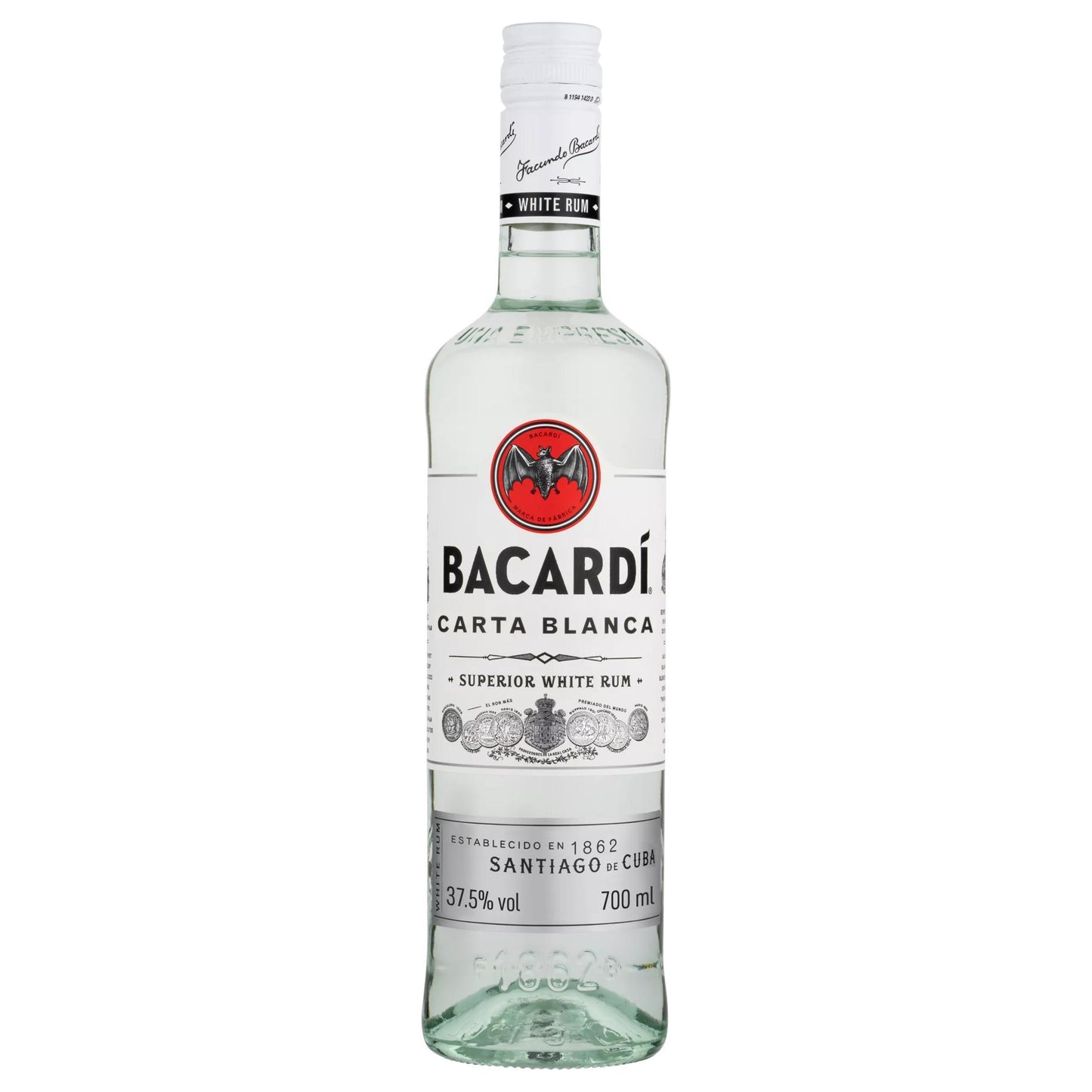 Bacardí Carta Blanca White Rum (70cl - 37.5% ABV)