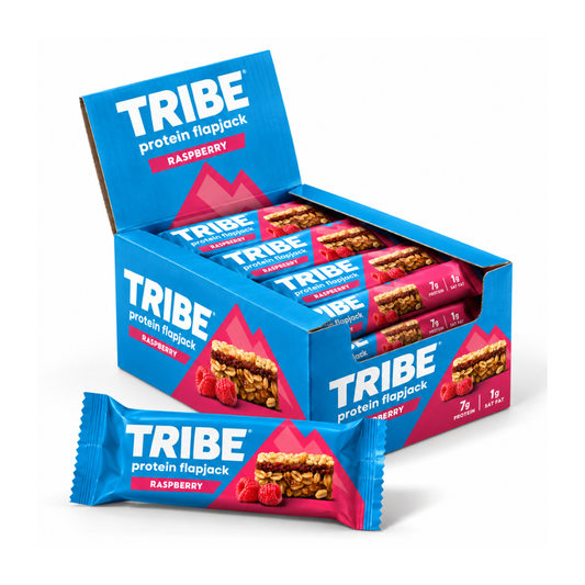 TRIBE Raspberry Protein Flapjack 12 x 50g