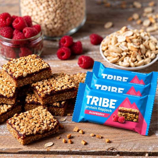TRIBE Raspberry Protein Flapjack 12 x 50g