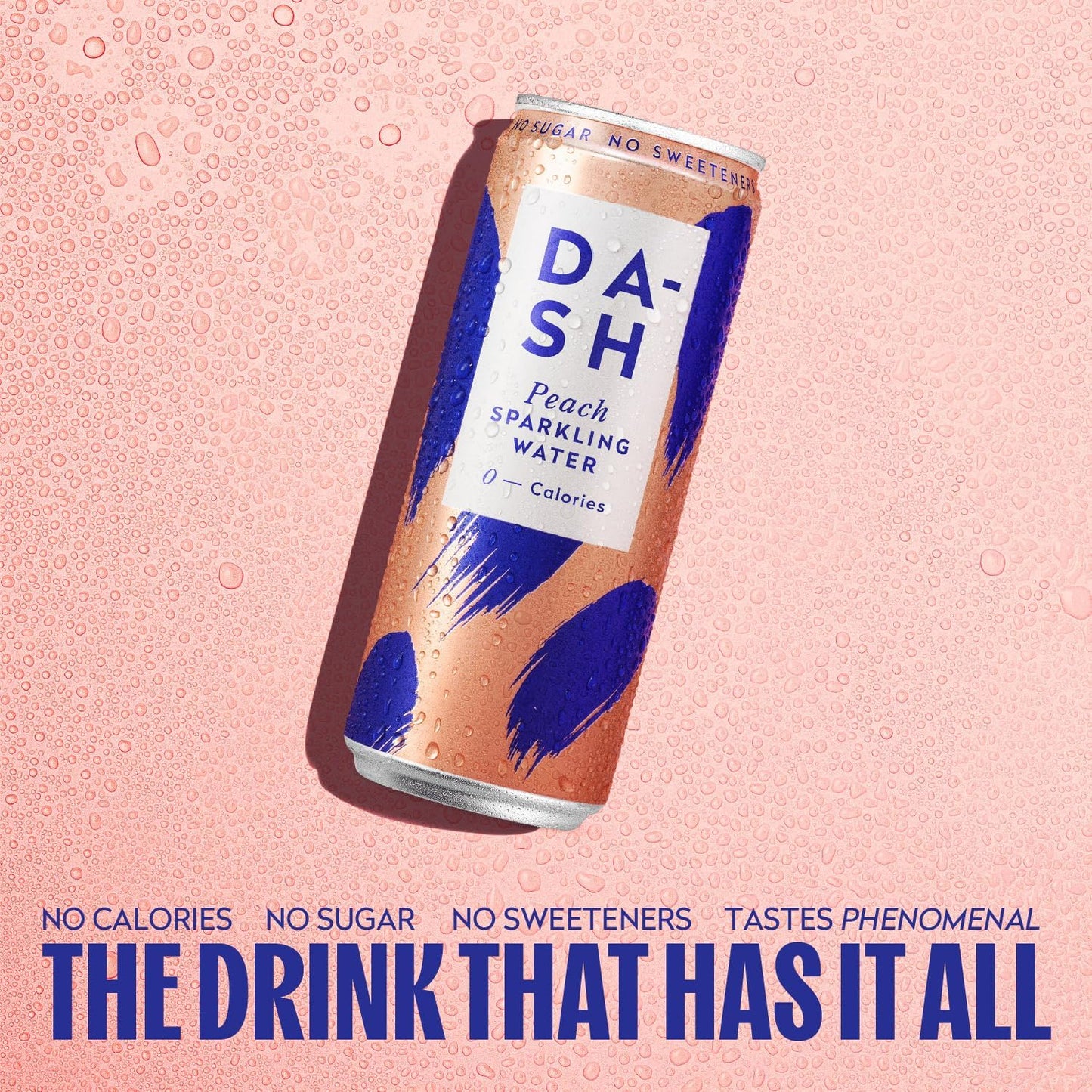 DASH Peach Infused Sparkling Water 12x330ml