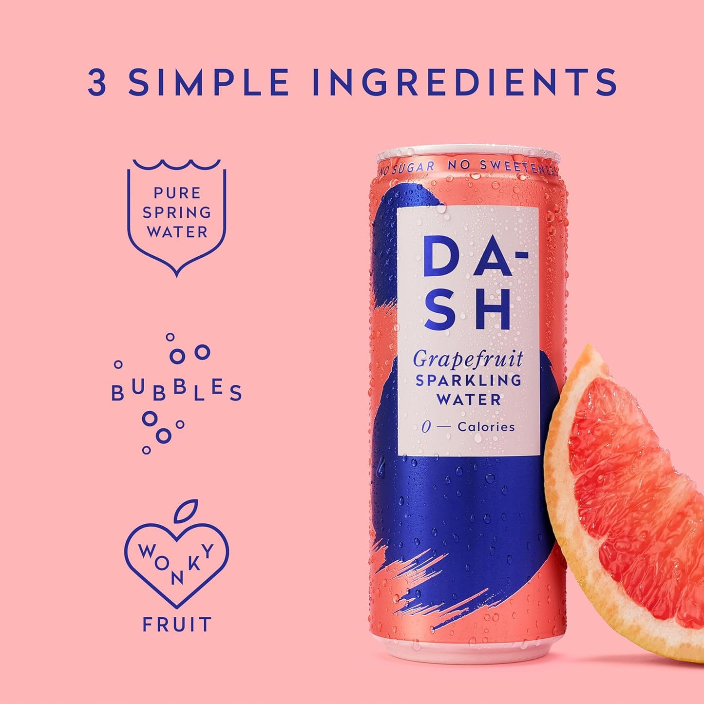 DASH Grapefruit Infused Sparkling Water 12x330ml