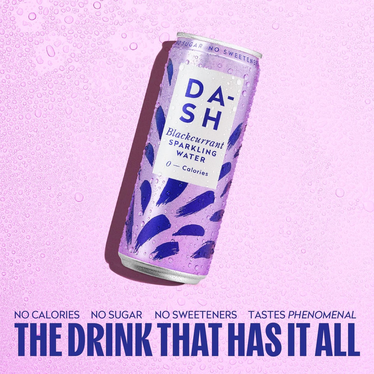 DASH Blackcurrant Infused Sparkling Water 12x330ml
