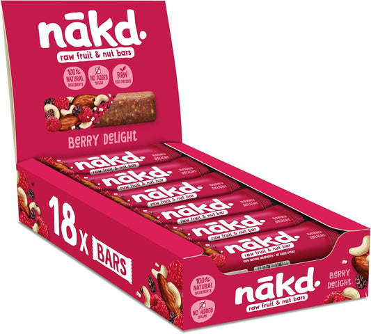 Nakd Berry Delight Natural Fruit & Nut Bars 18 x 35g