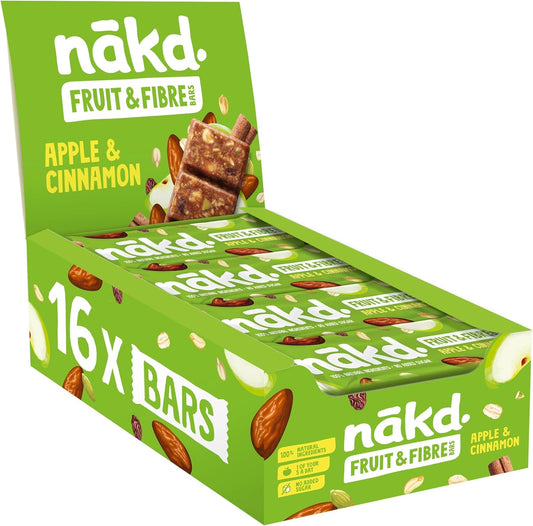Nakd Fruit & Fibre Apple & Cinnamon Bars 16 x 44g
