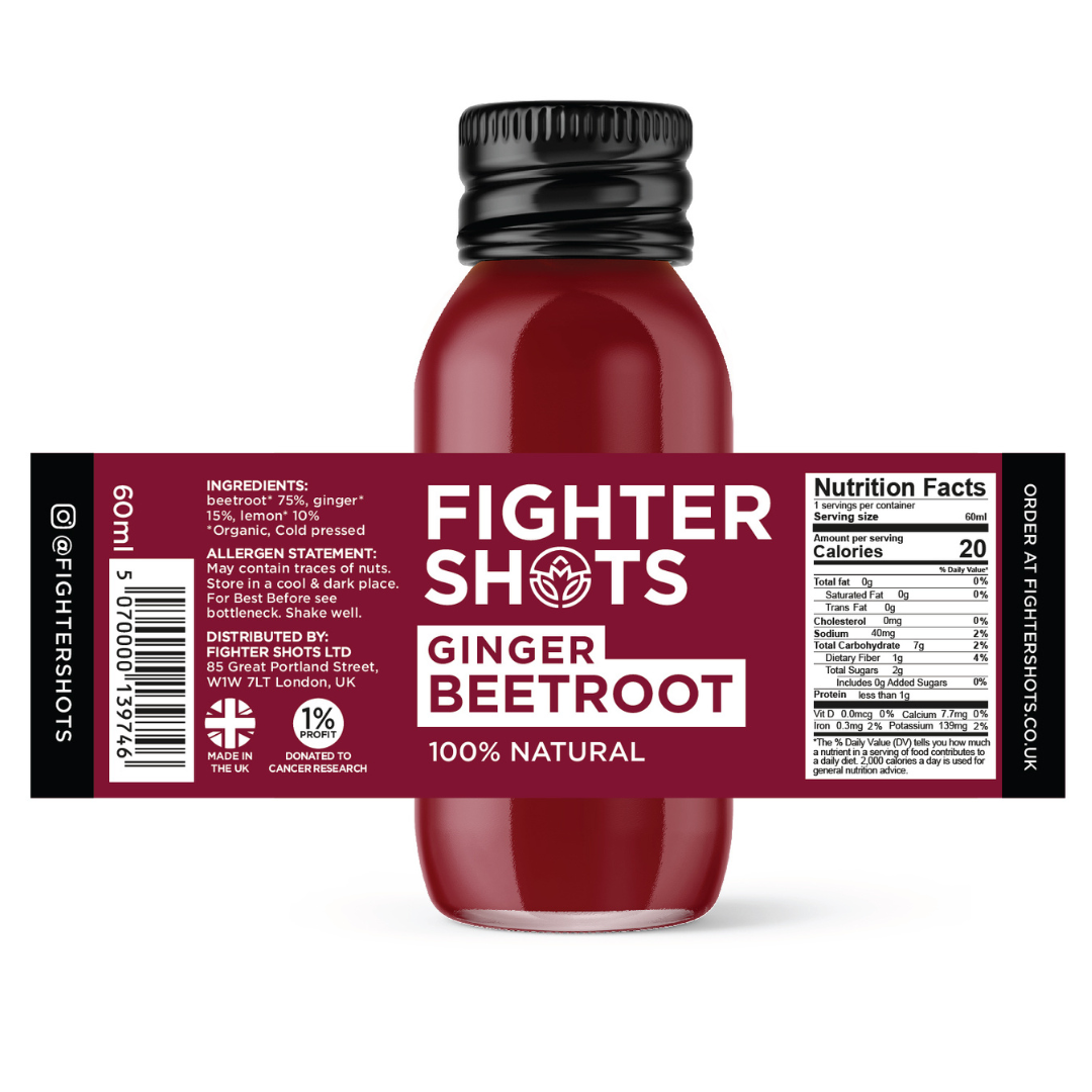 Fighter Shots Ginger + Beetroot (12 x 60ml)