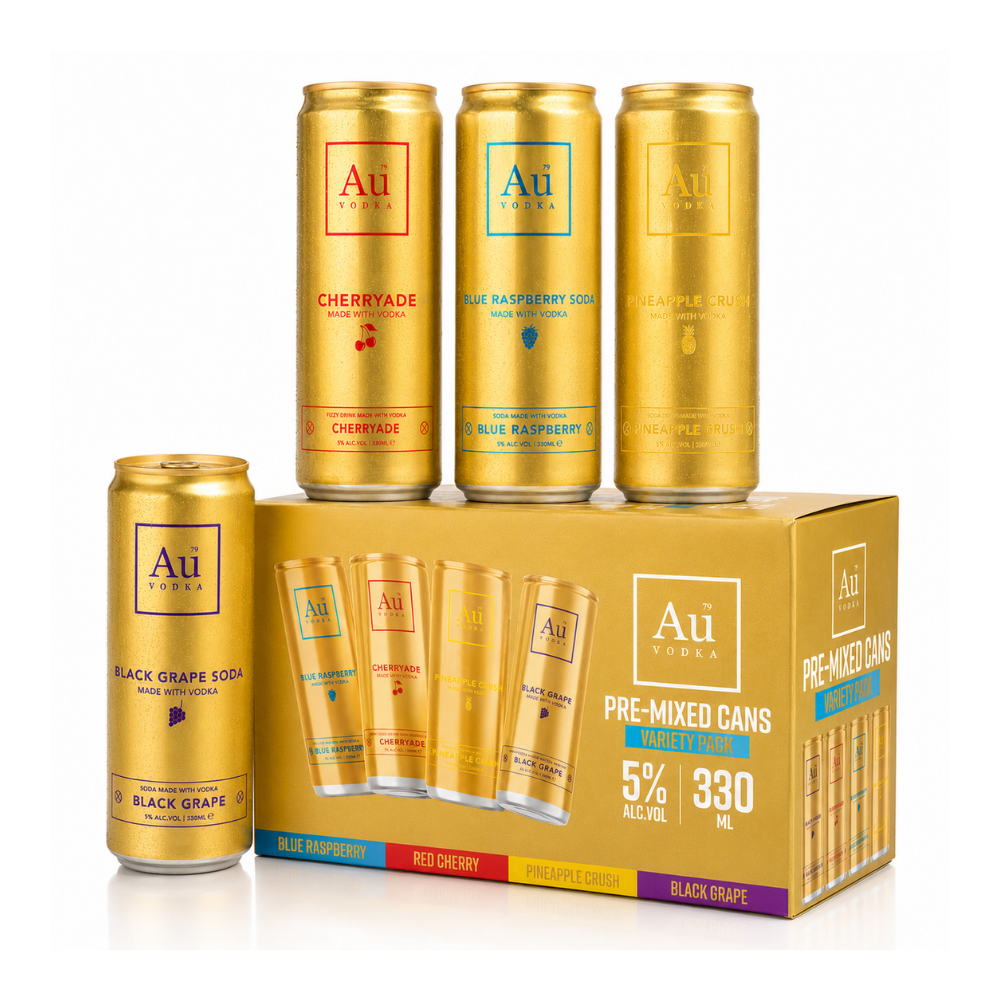 Au Vodka Pre-Mixed Cans Multi-Pack – Mixed 8 x 330ml