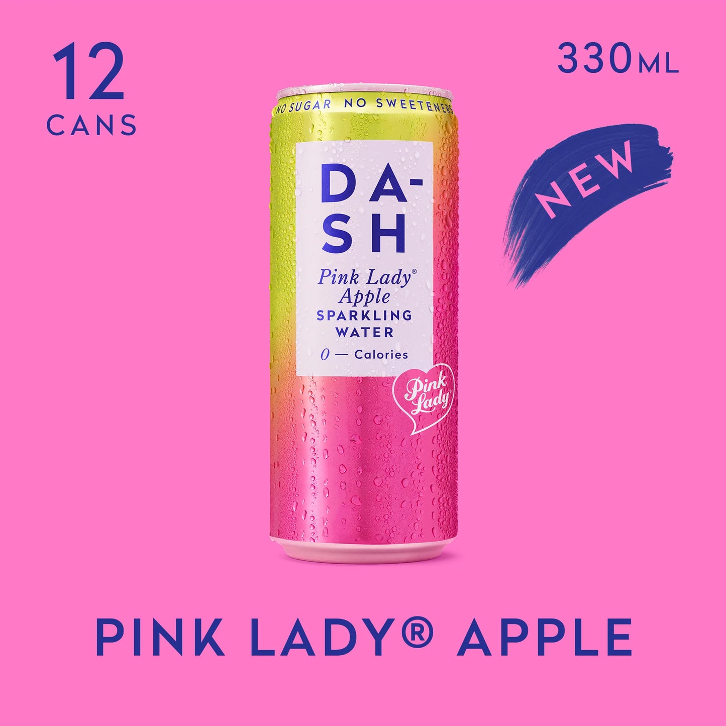 DASH Pink Lady Infused Sparkling Water 12 x 330ml