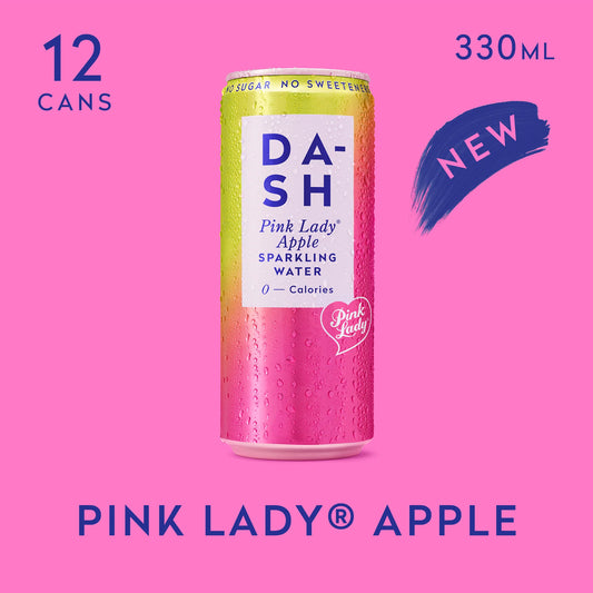 DASH Pink Lady Infused Sparkling Water 12 x 330ml