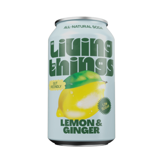 Living Things Lemon & Ginger Soda 12 x 330ml