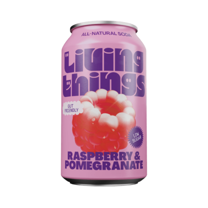Living Things Raspberry & Pomegranate Soda 12 x 330ml