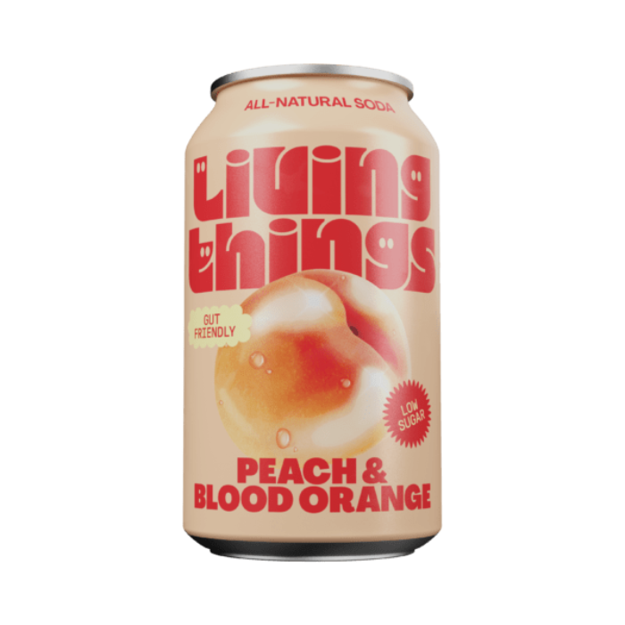 Living Things Peach & Blood Orange Soda 12 x 330ml