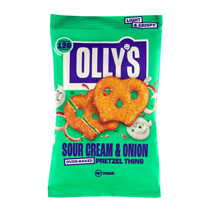Olly's Pretzel Thins Sour Cream & Onion 10 x 35g