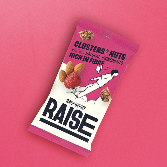 Raise Nut & Seed Clusters - Raspberry (12x35g)