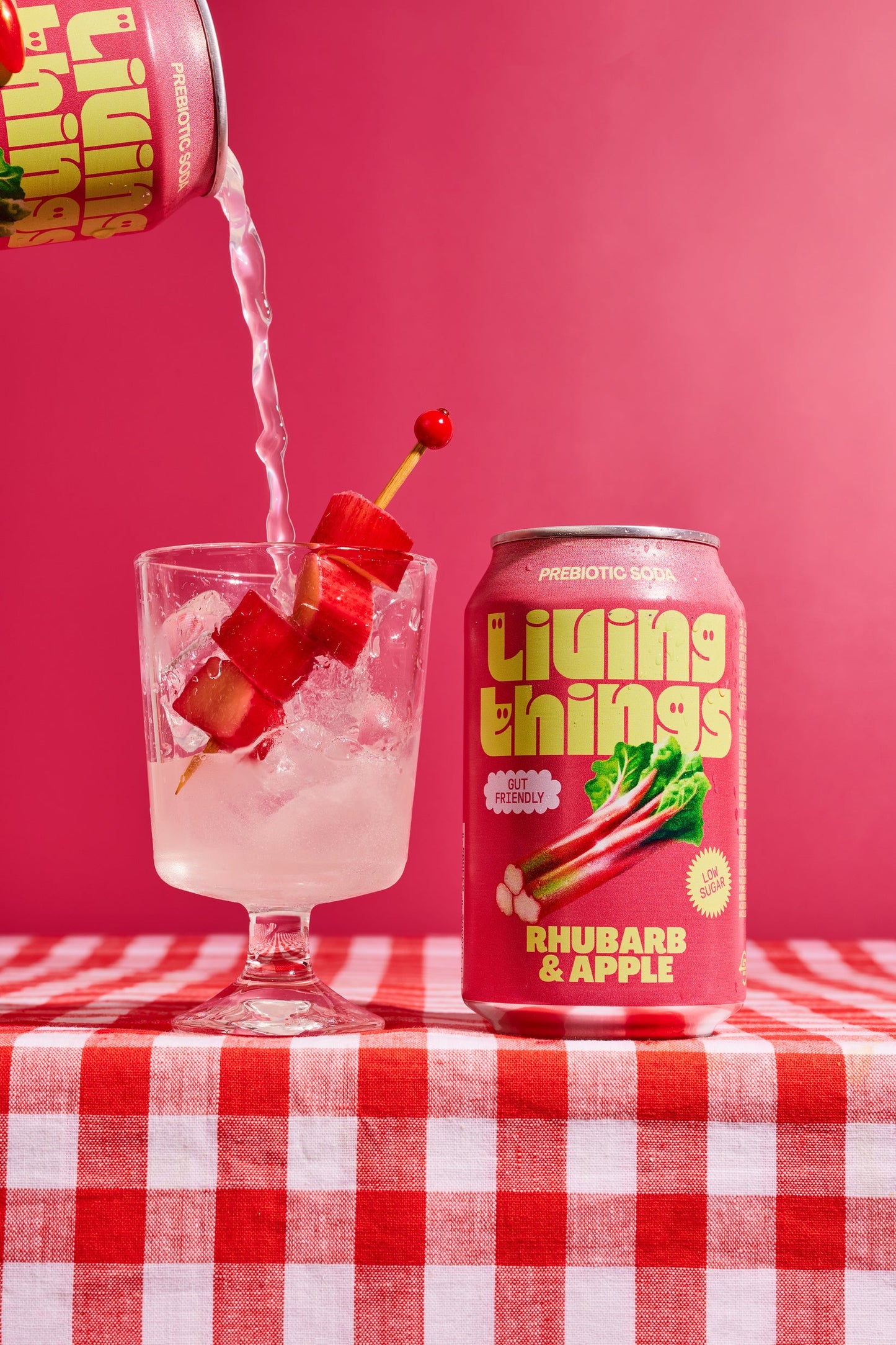 Living Things Rhubarb & Apple Soda – 12x330ml