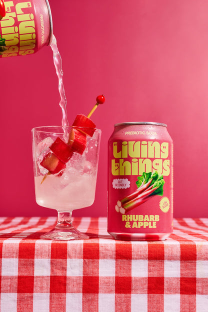 Living Things Rhubarb & Apple Soda – 12x330ml