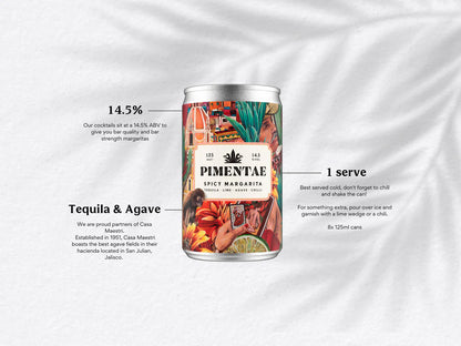 Pimentae Spicy Margarita Cans (12 x 125ml)