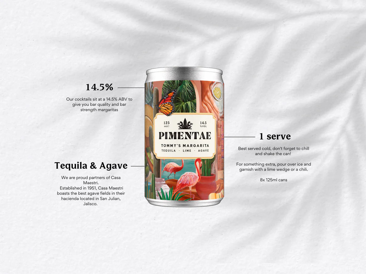 Pimentae Tommy's Margarita Cans (12 x 125ml)