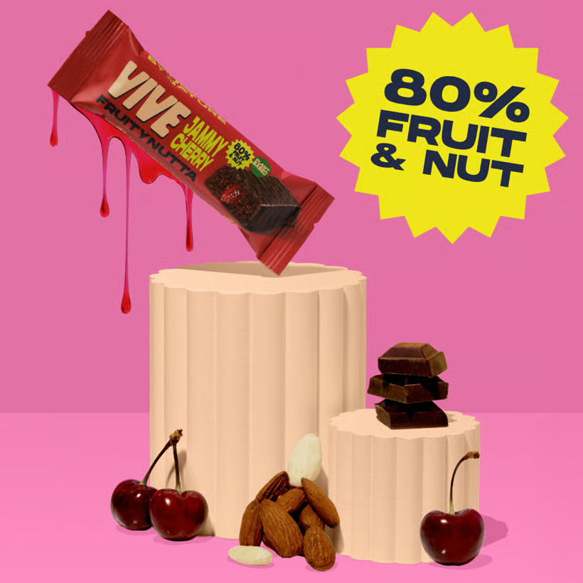 Vive Jammy Cherry Fruity Nutta Bar 20 x 35g