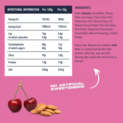 Vive Jammy Cherry Fruity Nutta Bar 20 x 35g